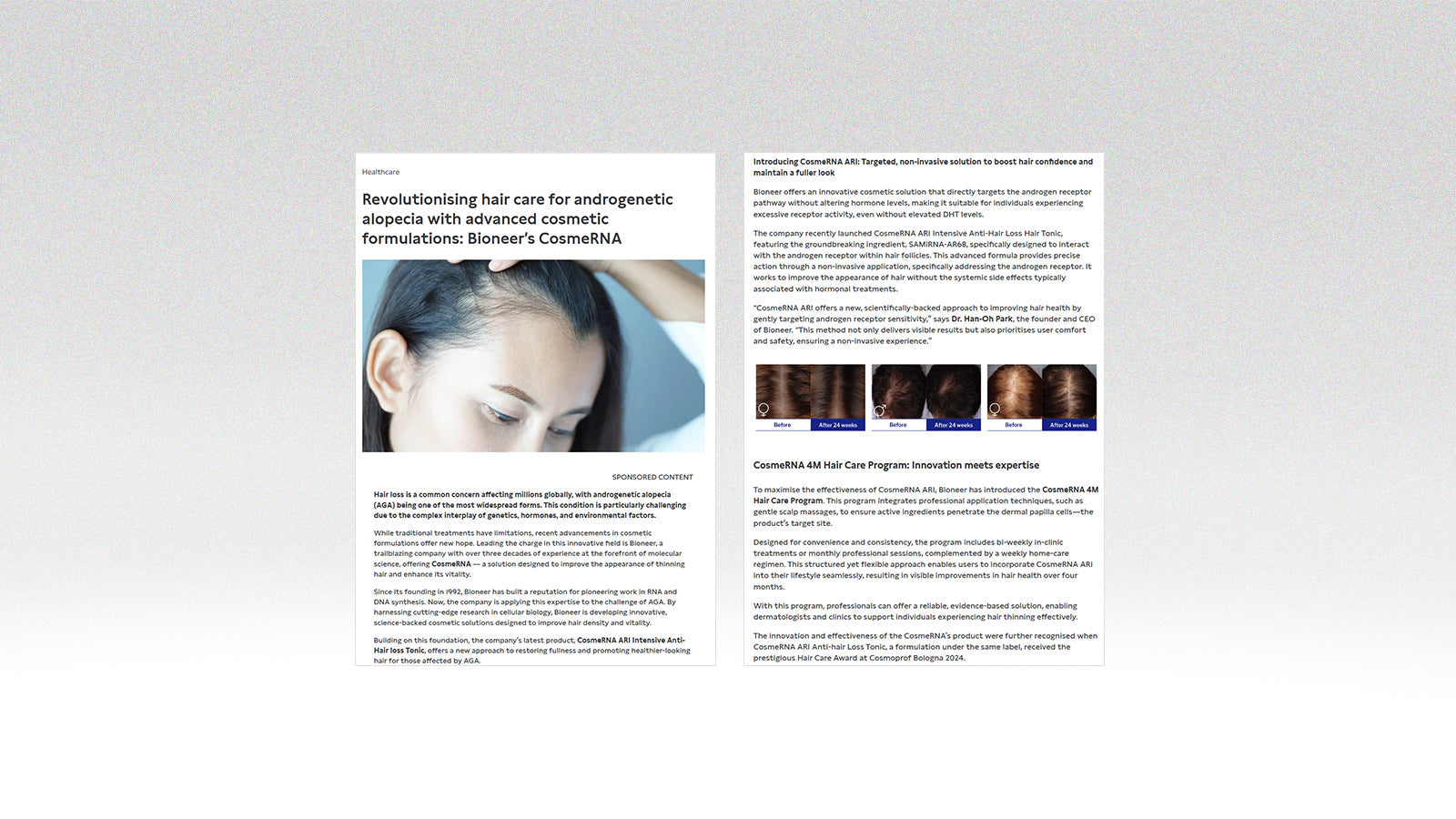 ITN Business features Bioneer’s CosmeRNA